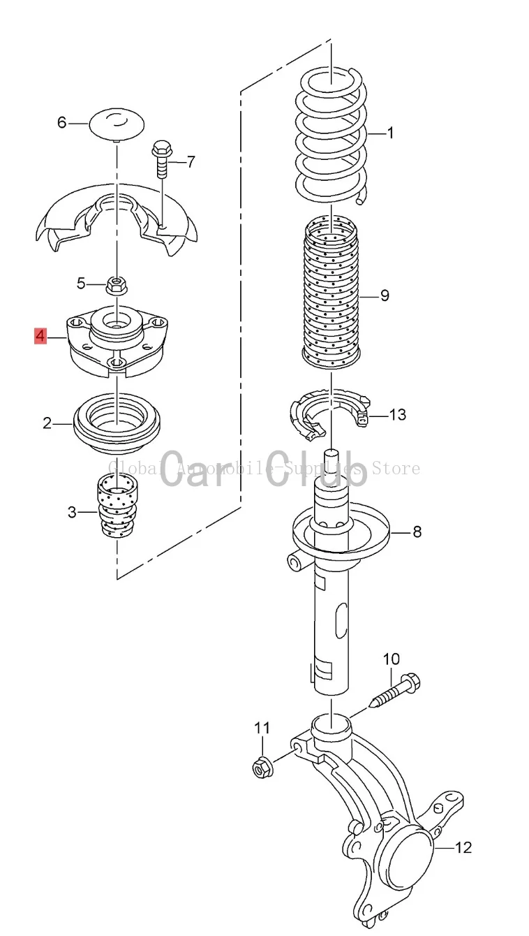 Engine Mount Top Strut Mount 5Q0412331E for VW Arteon Golf Polo Tiguan for Audi A1 A3 Q2 Q3 S3 TT for SEAT SKODA