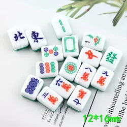 10pcs Resin Kawaii Cabochon China Mahjong Charms Chinese Mah-Jong Pendant Diy Jewelry Making For Bracelet Earrings Necklace