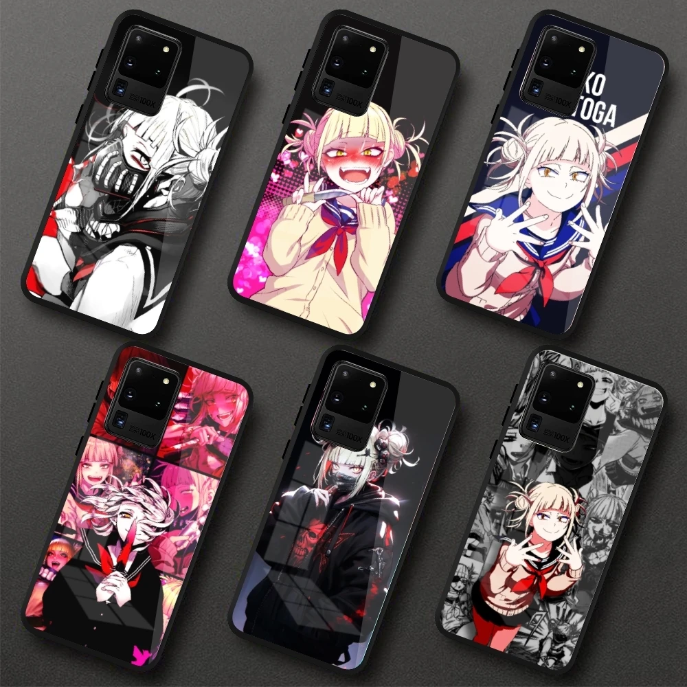 Hero Himiko Toga Mobile Cell Phone Case for Samung S24 S23 S22 S21 Pro Ultra A13 A33 A53 NOTE 20 PC Glass Phone Cover Shell