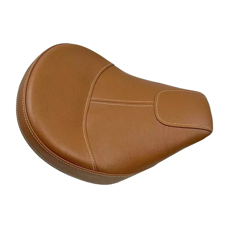 Motorcycle Leather Driver Front Solo Pillion Seat Rider Cushion Saddle Black/Brown For Indian Scout 2015-20 Scout Sixty 16-2020
