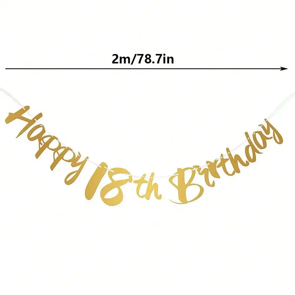 1PC Alles Gute zum Geburtstag 16/18/21/30/40/50/60/70/80thYear Alte Einweggeschirr Schwarz Gold Platte Tischdecke Banner Für 60. Geburt – Detail 6
