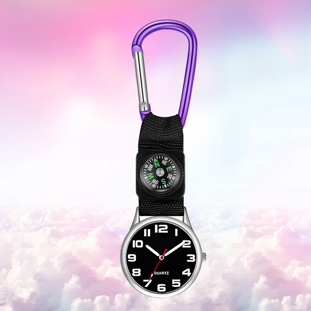 1 قطعة ساعة الجيب الطبية الأرجواني للممرضات أسلوب بسيط ممرضة ساعة بروش ساعة محمولة للعاملين #6