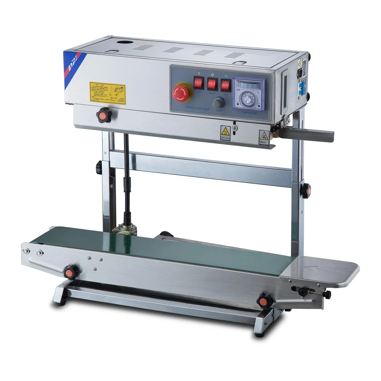 Heat Band Sealer Continuously Machine  for Plastic Bags Sealing Stand up Zipper Bag Packing Automatic Machine