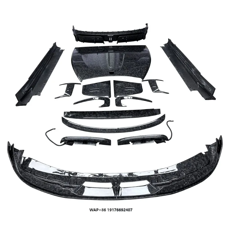 MSY Style Forged Carbon Conversion Body Kits for Spectre 2025 Diffuser Hood Spoiler Side Skirt Bonnet Lip Wing