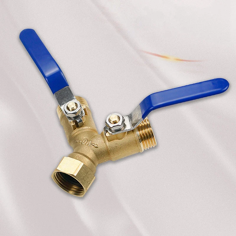 Gartenschlauch-Splitter, Schlauch-Y-Splitter mit Abschaltung, Schlauch-Splitter 2-Wege-Hochleistung, Y-Ventil 3/4 Zoll GHT-Gewinde