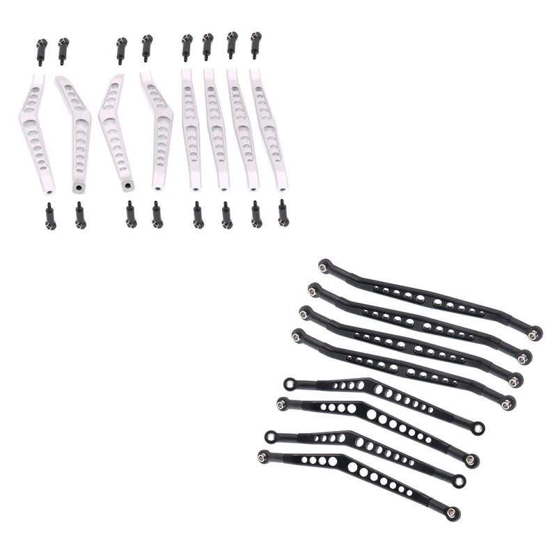 8PCS CNC Metall Linkage Set Oberen Und Unteren Suspension Link Stange Für 1/10 RC Crawler Axial Wraith 90020 90018 90031