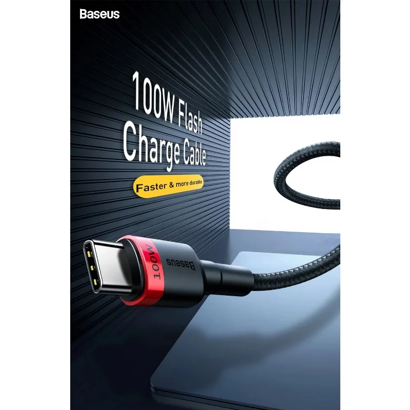BASEUS PD100W Data Cable IPhone 15 Dual Head Type-C To C Charging Cable 65W Suitable for Huawei Xiaomi  Apple Fast Charging