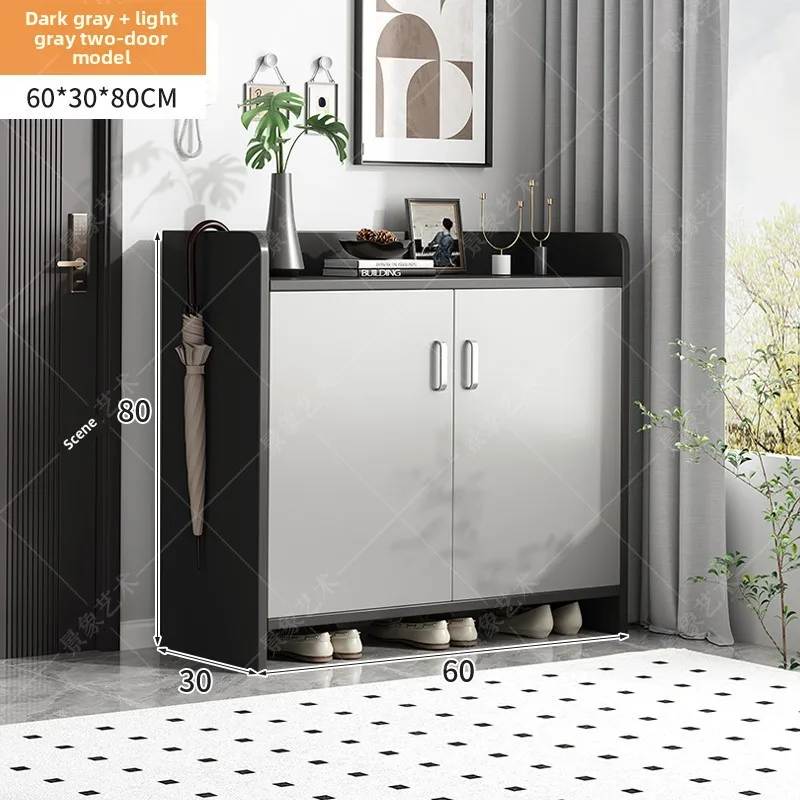 

Stable Shoe cabinet Modern simple door-to-door storage and storage integrated entrance cabinet Multi-door dust-proof shoe rack