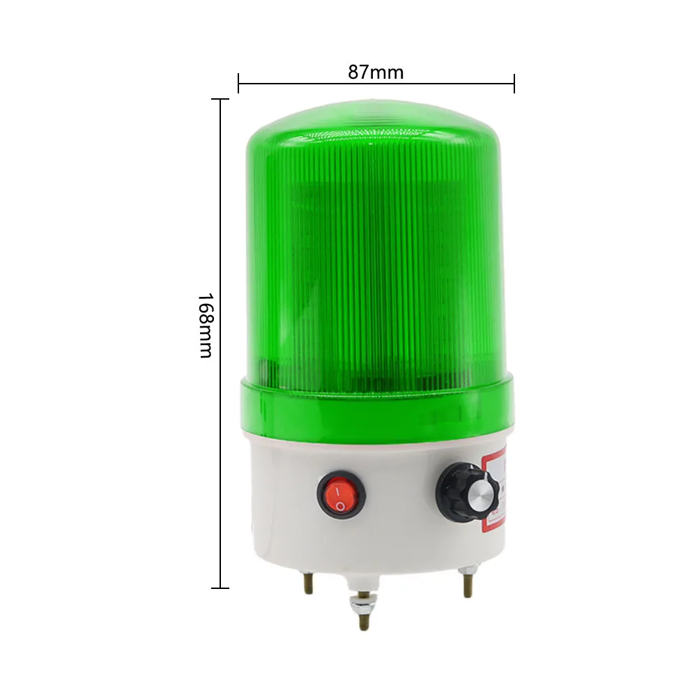 LED 소리와 빛 경보 220v24v12v 회전 경고등 조정 가능한 볼륨 led 소리와 빛 통합 경보 표시기 ligh