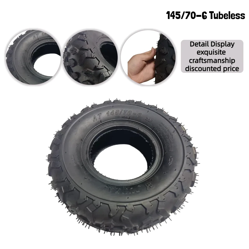 145/70-6 Vacuum Tire Accessories Universal Modification Four Wheel Kart ATV Beach Bike Inflatable Tire