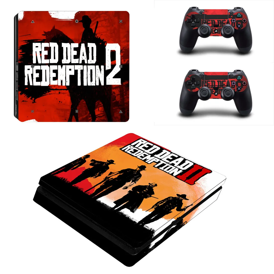 Red Dead Redemption 2 PS4 Slim Skin Sticker Decal Cover Protector For Console and Controller Skins Vinyl