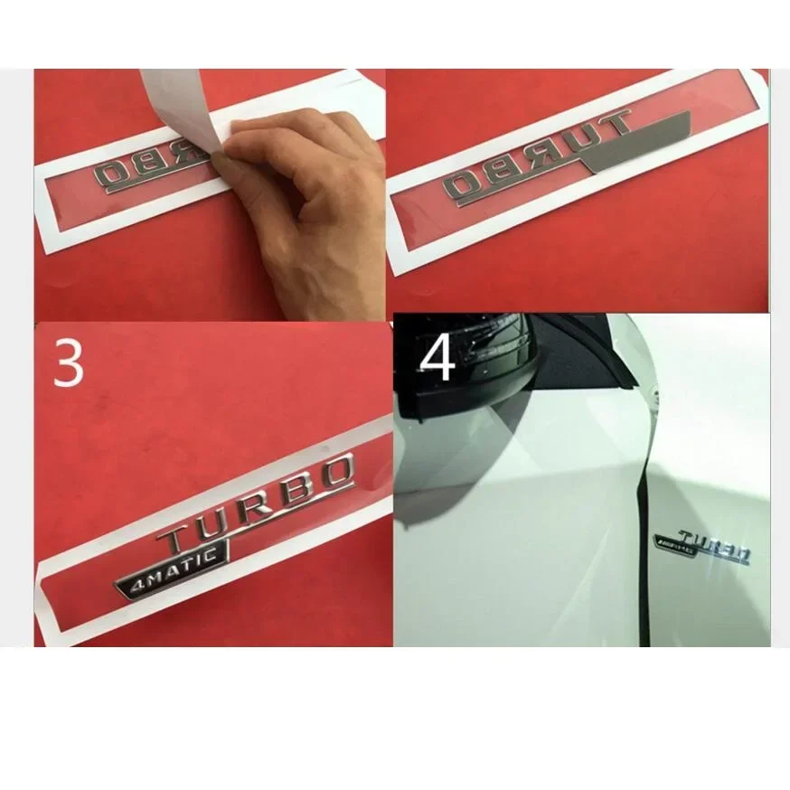 QA For Mercedes Benz A35 A45 CLS53 CLA35 CLA45 GLA45 AMG 1 pair TURBO 4MATIC Fender Emblems Badges Symbols Sticker