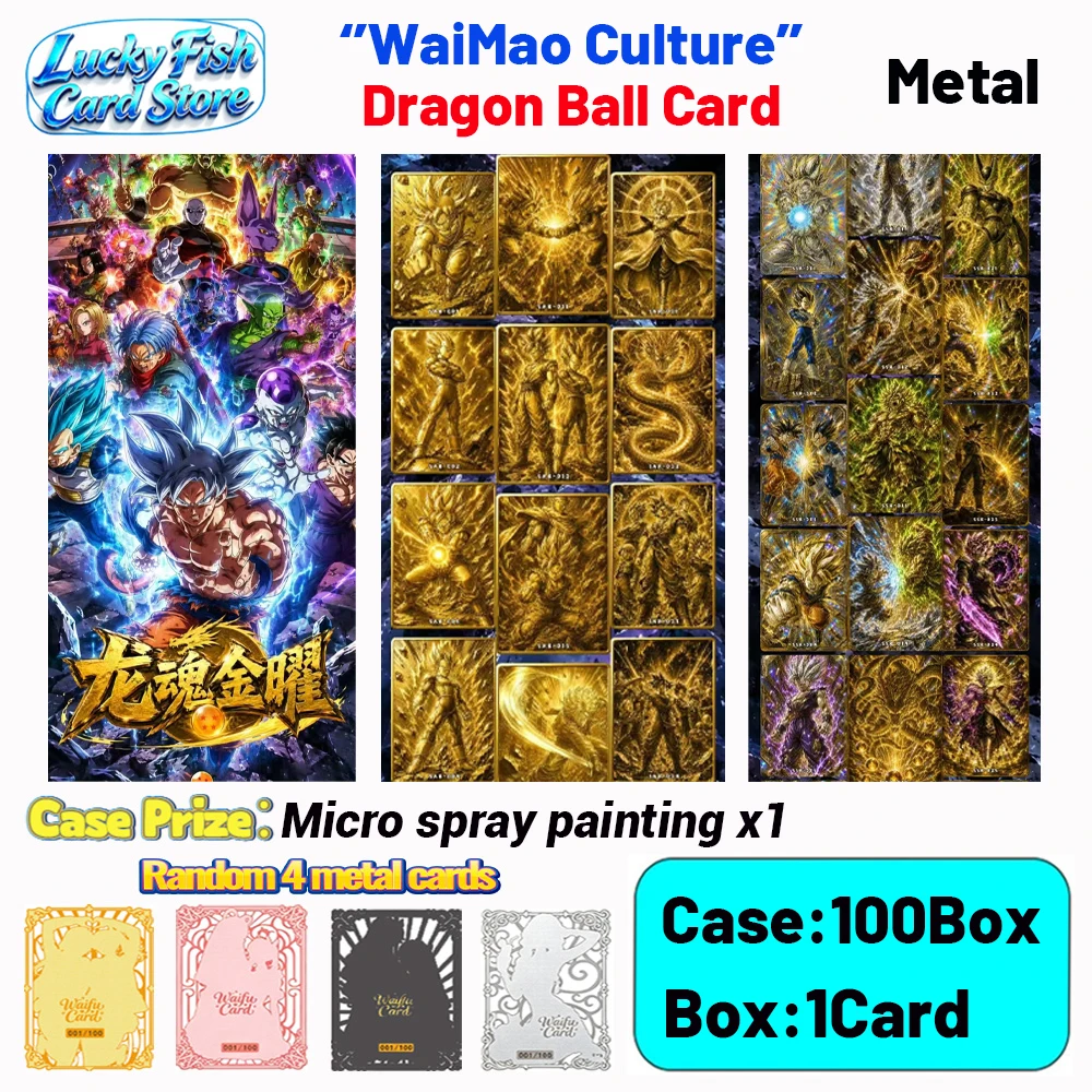 Wholesale 2026 New WaiMao Creative Studio Dragon Ball collection Cards Anime Character Metal Card Diamond Limited Release