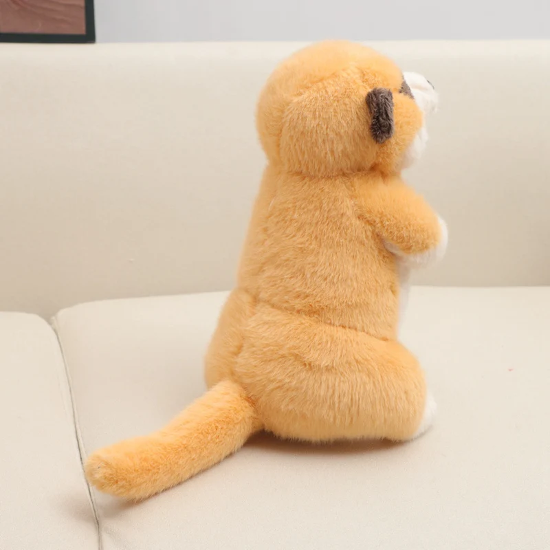 23CM Kawaii Mongoose Plush Toys Simulation Mongoose Stuffed Animal Pillow Baby Animal Doll Birthday Gift Room Decoration