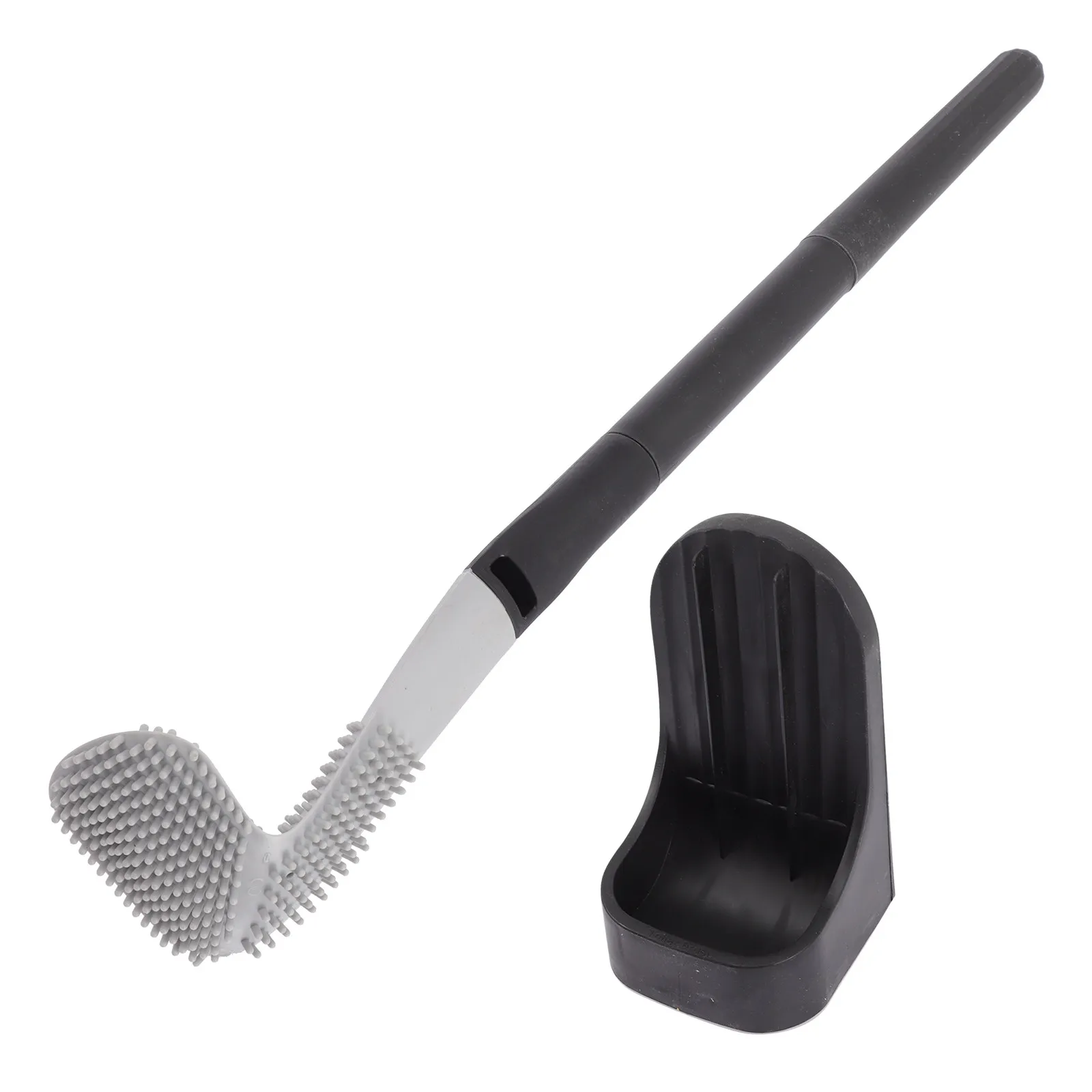 

1Set Toilet Cleaning Brush with Holder Fast Drying Stain Resistant Scrubber for Bathroom Tile Grout Shower Drain Maintenance