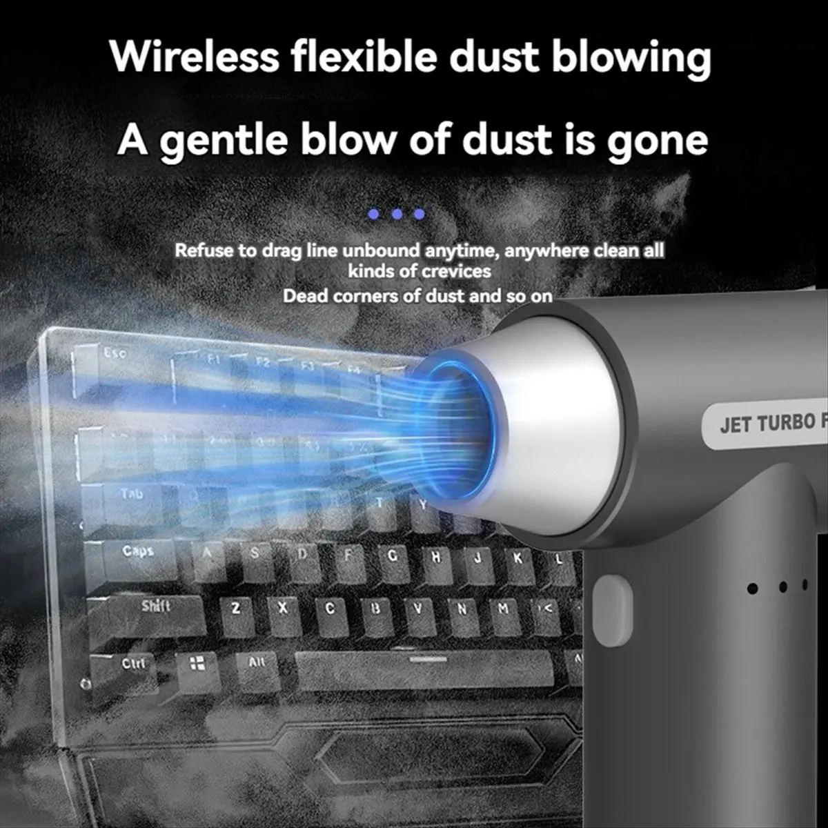 A25M Handheld Turbo Jet Fan 100000RPM High Power Air Blower Violent Turbo Fan Air Dust Blower Car Vacuum Cleaner Set