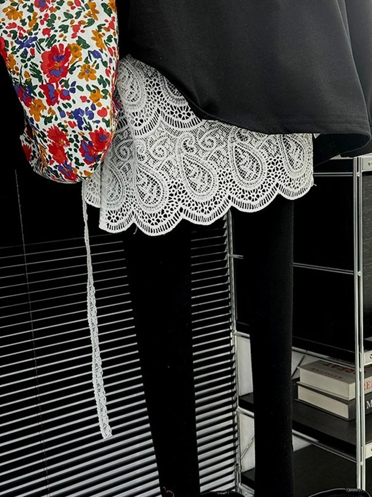 Lace Apron Style Women's  Skirt Layered Wear Base Short Skirt Half Body Skirt Korean Version Commute mid Waist Design