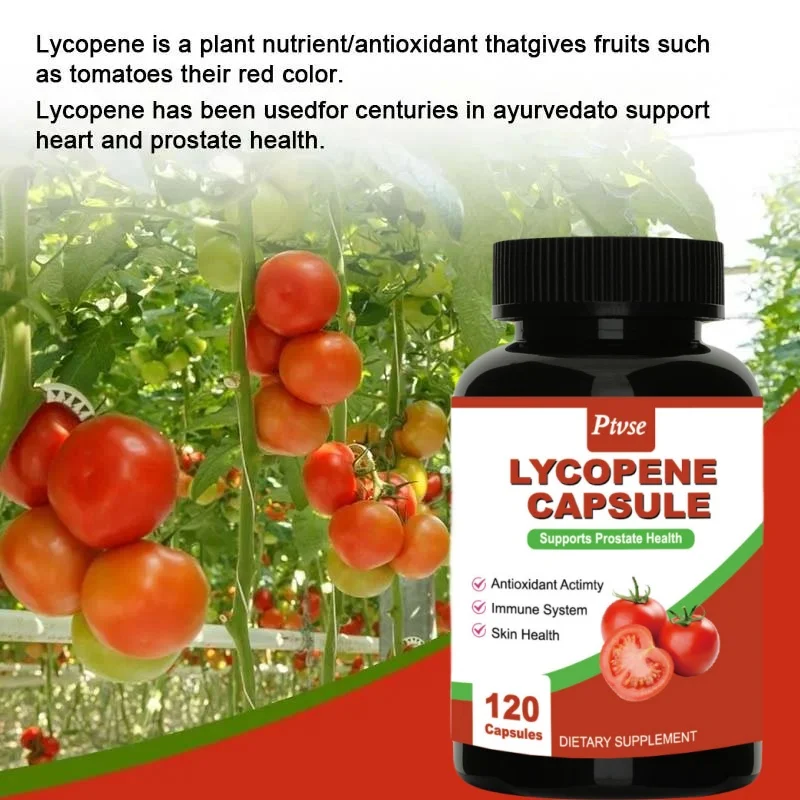 Capsules de lycopène à base d'extrait de tomate, anticontinuité, traitement du sperme, santé de la prostate, cœur et système cardiovasculaire, immunité