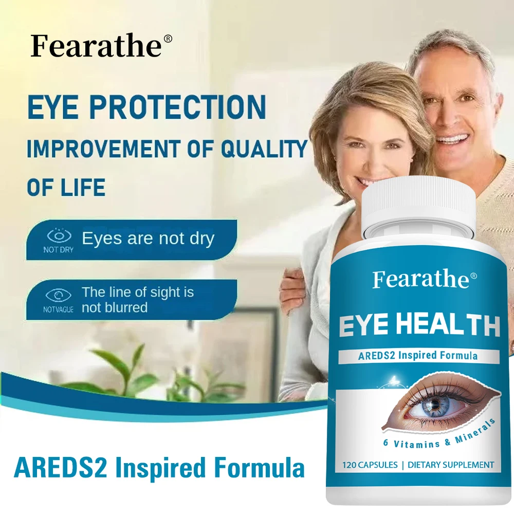 Fearathe Eye Health Vitamins - Lutein with Bilberry and Grape Seed Extracts - Supports Eye Fatigue, Dry Eyes and Healthy Vision