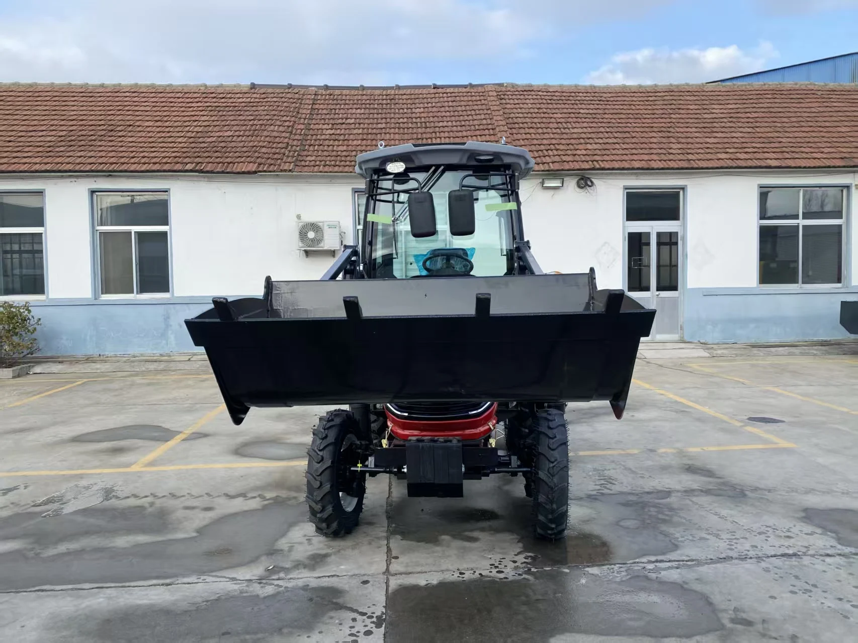 أحمر 40 حصان 50 حصان مزرعة صغيرة ديزل موتوكولتر 4 عجلات جرار مشي صغير #1