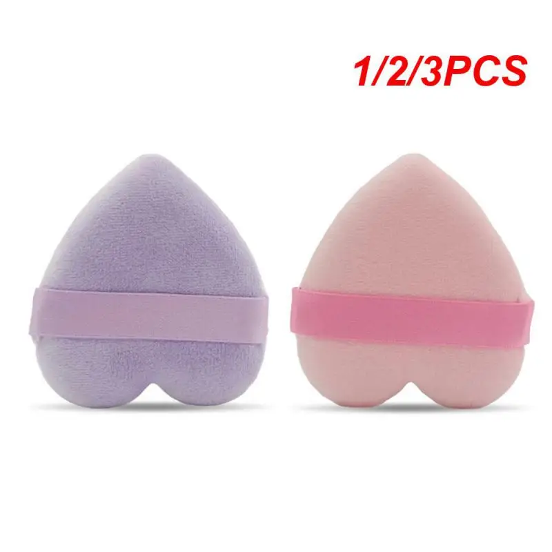 1/2/3PCS Heart-shaped Velvet Facial Face Makeup Puff Cosmetic Makeup Cotton Sponge Puffs Make Up Tools