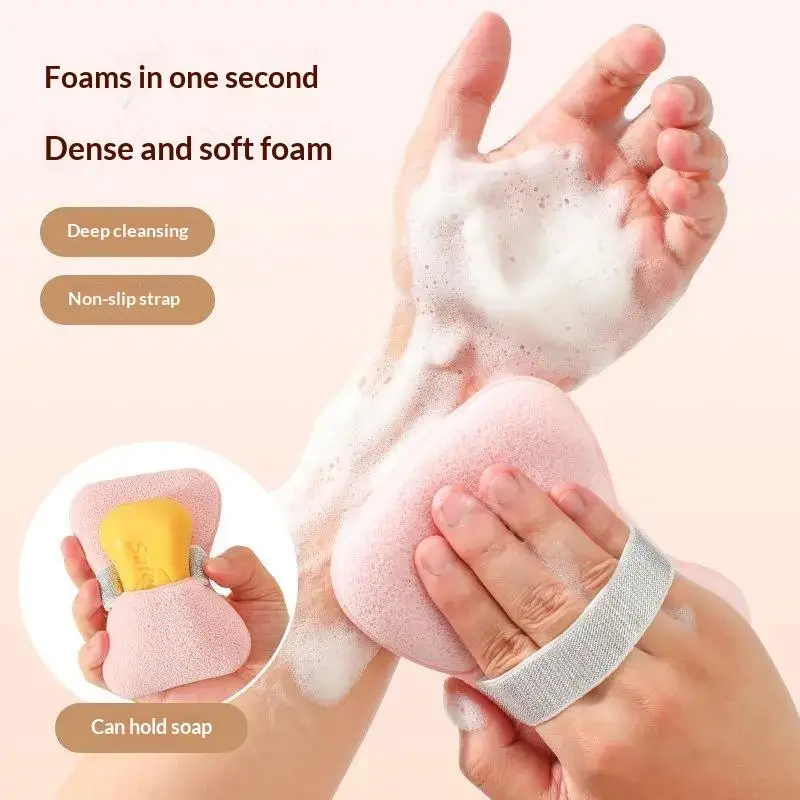 Nylon PVA Soap Foaming Pouch Gentle Body Exfoliating Scrubber Bag for Home Shower Travel Bathroom Use