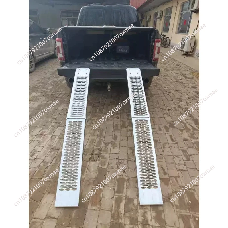 1PC Ramps For Aluminum Motorcycles Folding Loading ATV Pick-up Car Ramp To Climb Metal Ramps Ladder Single Load-bearing 350kg