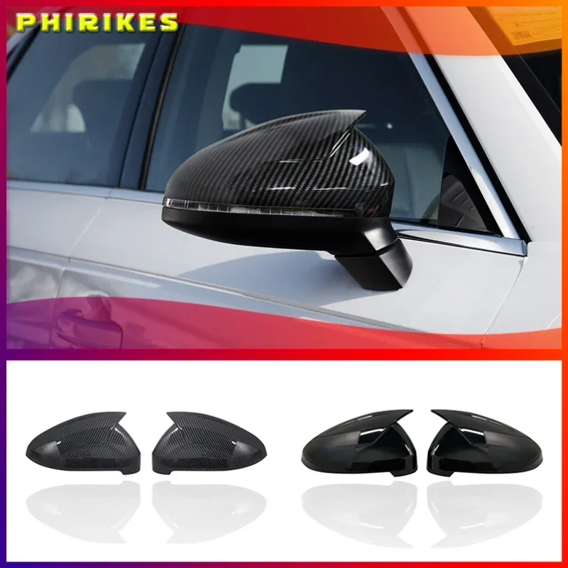 

Car Rearview Mirror Caps For Audi A4 S4 B9 A5 S5 Avant Allroad Quattro 2017-2020 Replace Side Mirror Covers Carbon Fiber Color