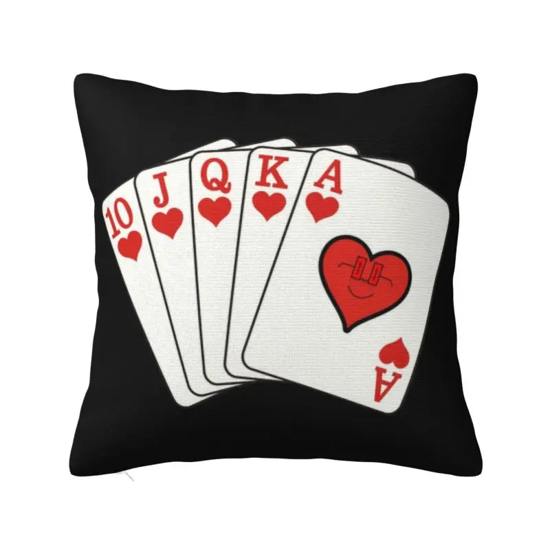 Modern Poker Cushion Cover for Sofa Soft Gambling Card Game Pillow Case Living Room Decoration