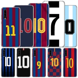 FootBall Number 7 10 30 Soft Case For Huawei P30 Lite P40 P20 P10 P50 Pro Phone Cover Mate 20 30 40 10 P30Lite Shell Funda Coque