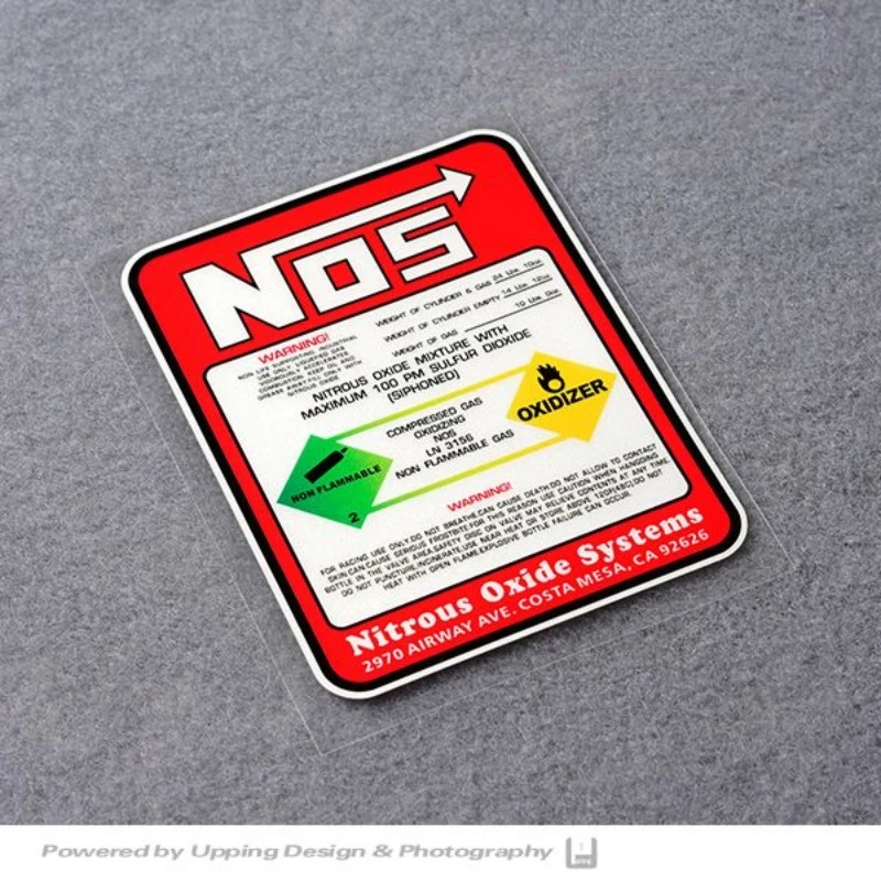 For Drag Racing Creative Car Racing Stickers NOS Nitrous Oxide Systems Stickers Tuning Racing Vinyl Motocross Racing Car Styling