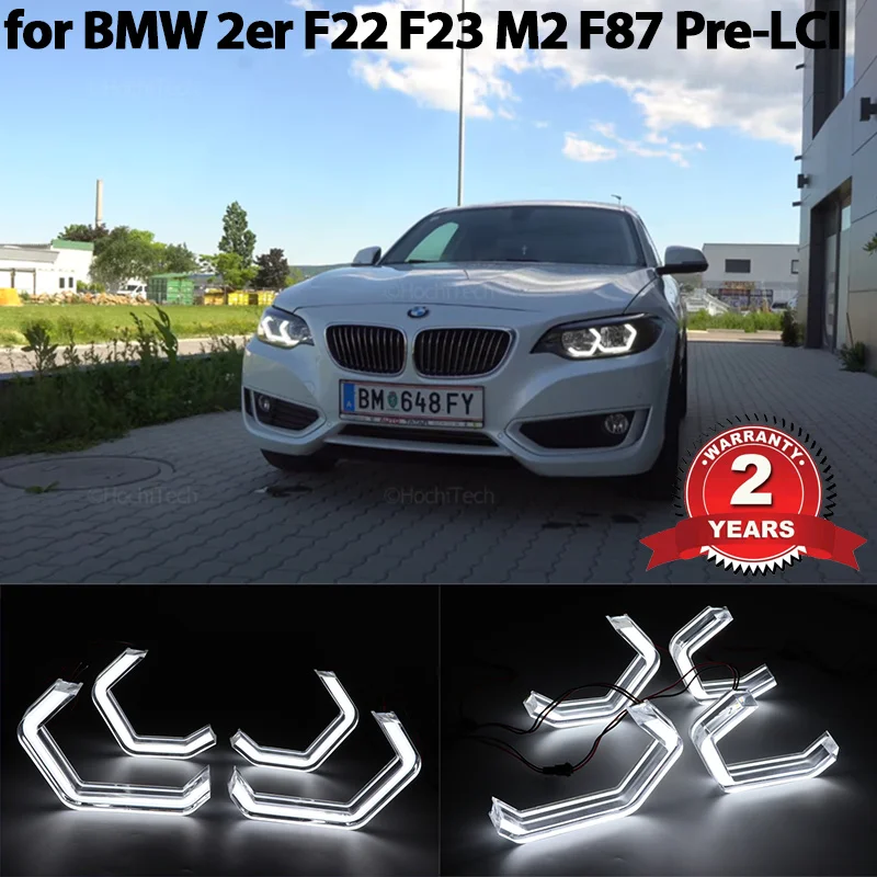 

For BMW 2 series F22 F23 F87 M2 pre facelift 2012 2013 2014 2015 2016 Accessories DTM style LED Angel Eyes Halo Ring Kit