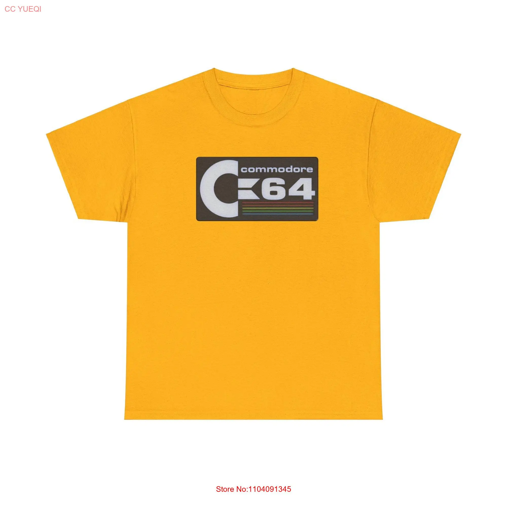 Commodore 64 Logo Computer Vintage T Shirt Retro long or short sleeves