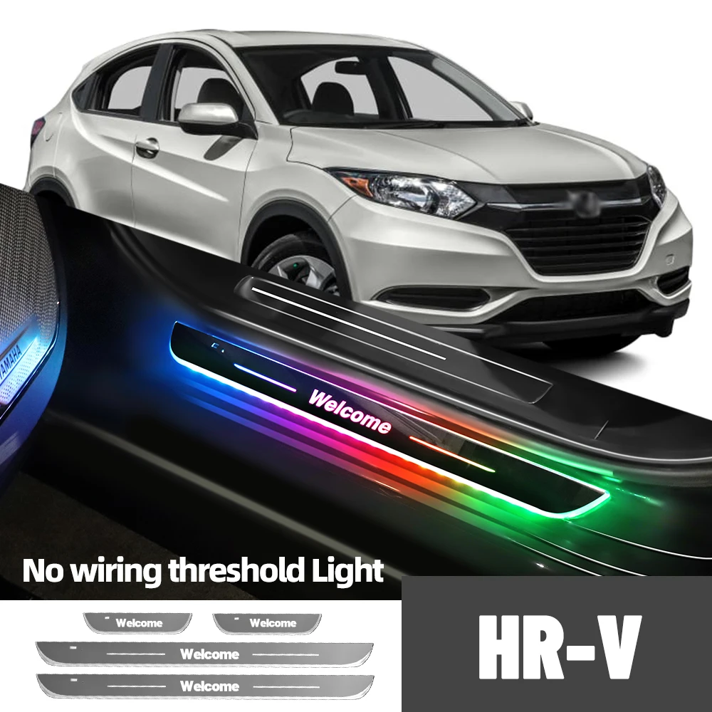 

For Honda Vezel HR-V HRV HR V 1996-2020 Car Door Sill Light Customized Logo LED Welcome Threshold Pedal Lamp Accessories