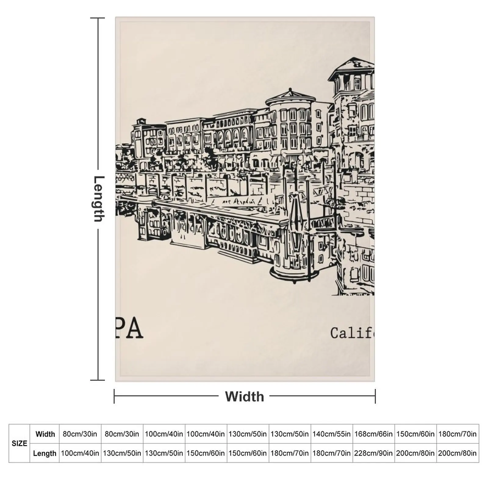 Napa California Throw Blanket sofa bed Tourist wednesday Bed covers Luxury St Designers Blankets