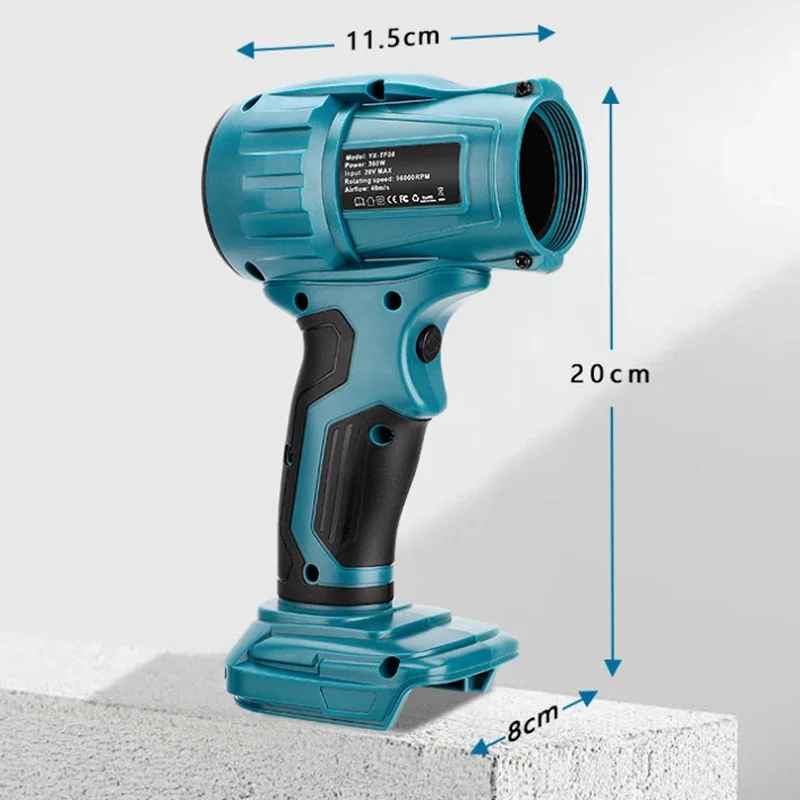 350 Вт струйный вентилятор портативный жестокий турбовентилятор для Makita/Dewalt/Milwaukee/Bosch/Ryobi 18 В литий-ионный аккумулятор беспроводной ручной вентилятор