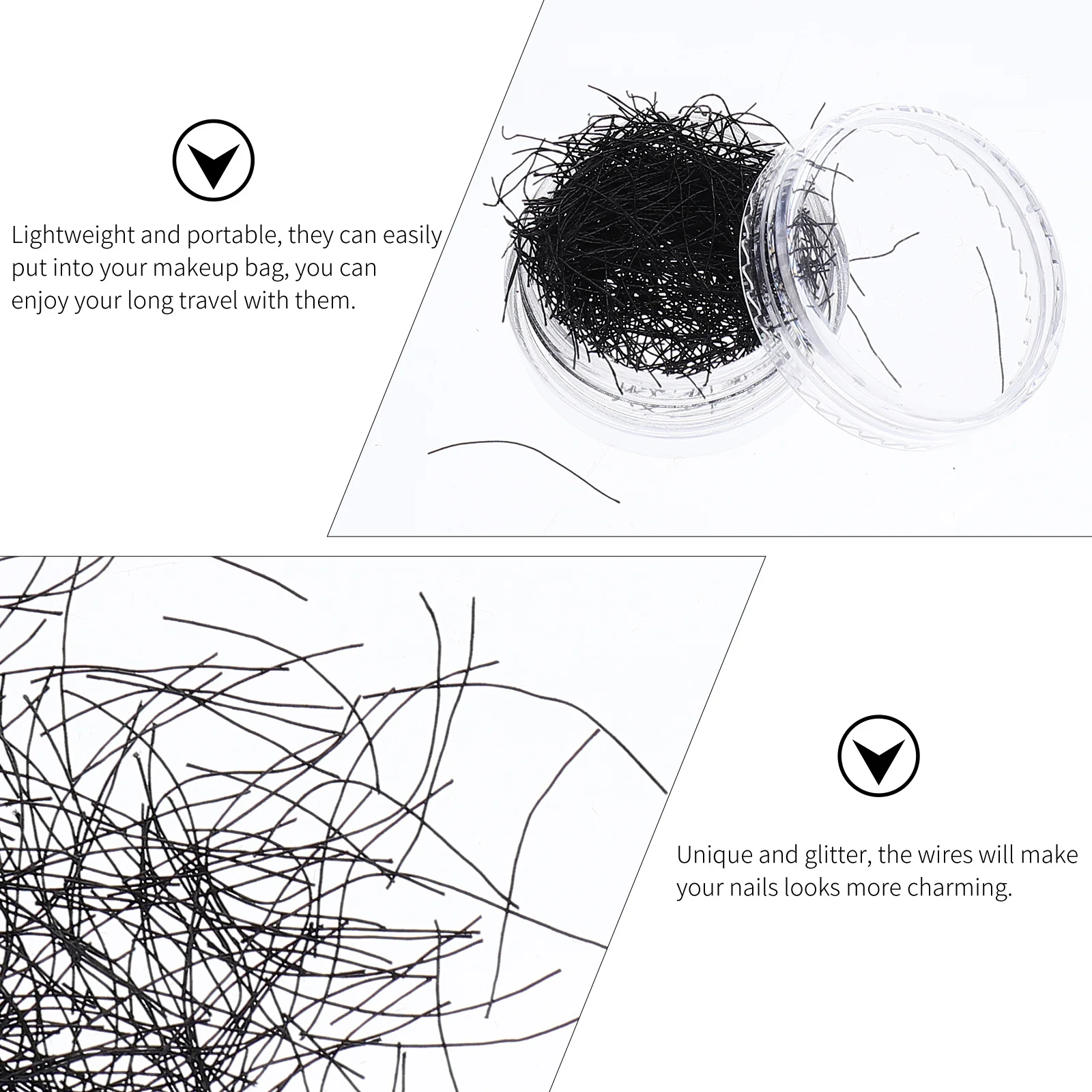 2 scatole di filo metallico per scaglie di lamina, per unghie, doratura, imitazione foglia di seta, strisce glitterate leggere e durevoli, accessori fai da te