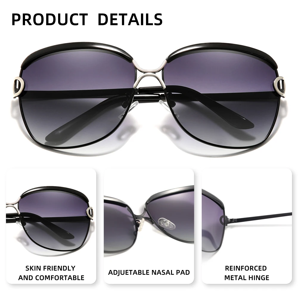 2025 Woman Fashion Sunglasses High Quality Sun Glasses Eyewear Ladies Female Beach Glasses Accessories