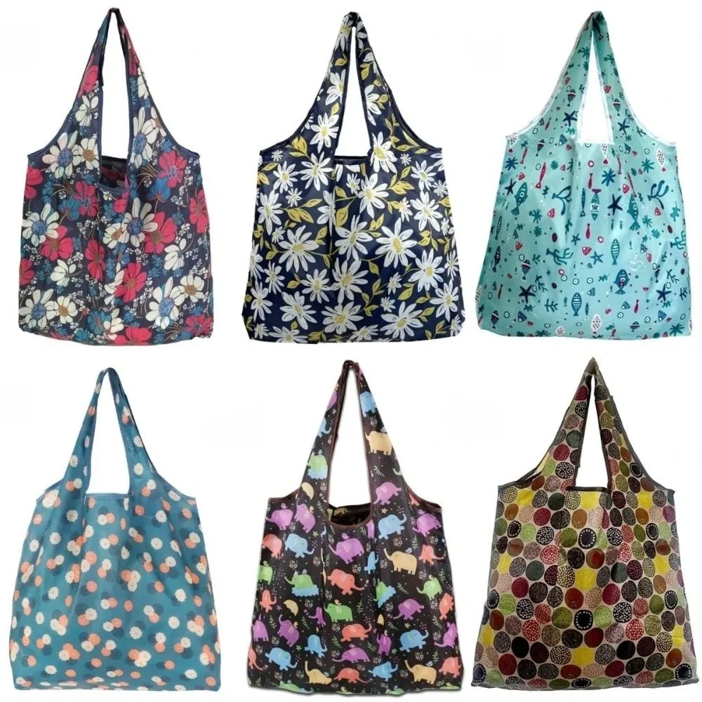 Large Size Folding Shopping Bag Heavy Duty Washable Cloth Reusable Shopping Bag Lightweight Large Capacity Bag for Storage