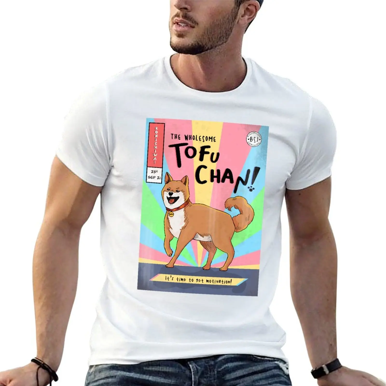 the wholesome tofu chan T-Shirt Soft Casual Short Sleeve Cotton Tee