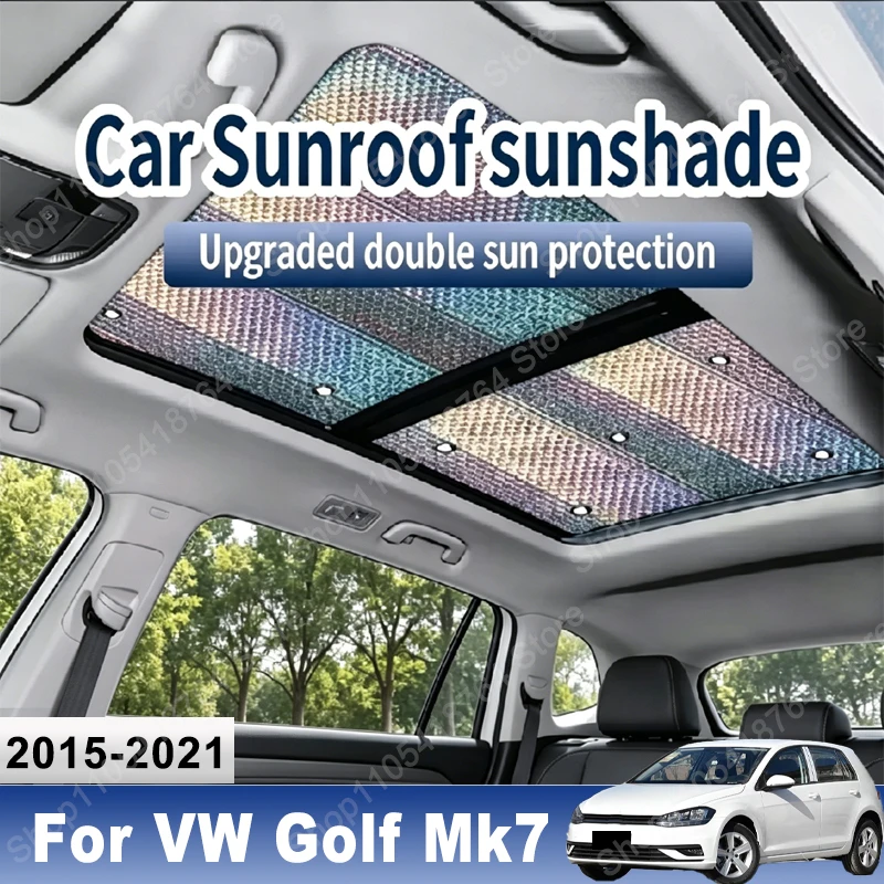 

Sunroof Sunshade Suitable For VW Volkswagen Golf Mk7 MK7.5 2015~2021 2016 Car Panoramic Roof Heat Shield Window Sunshade Anti-UV