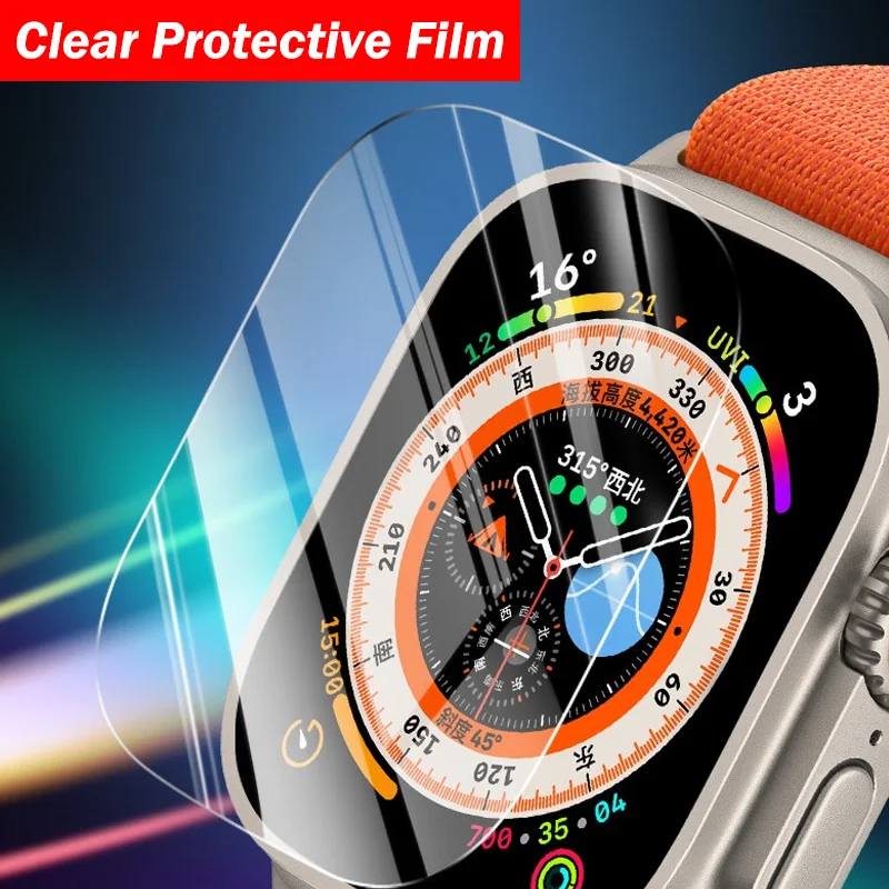 Soft hydrogel screen protective film for apple watch 44 mm 40mm 49mm 45mm 41mm 38mm 42mm non glass For iwatch Ultra 8 7 SE 6 5