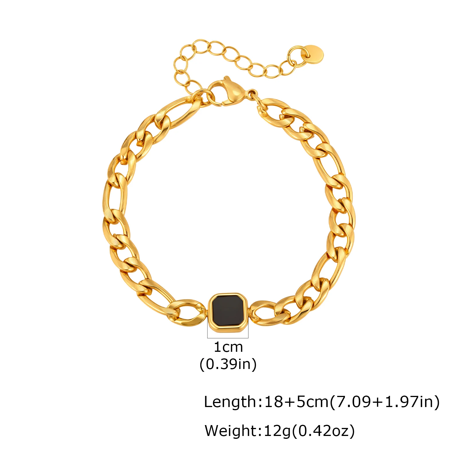 Trendiges Herrenarmband, kubanisches Kettenarmband aus Edelstahl, Schmuckgeschenk für Ehemann, BBF, Sohn