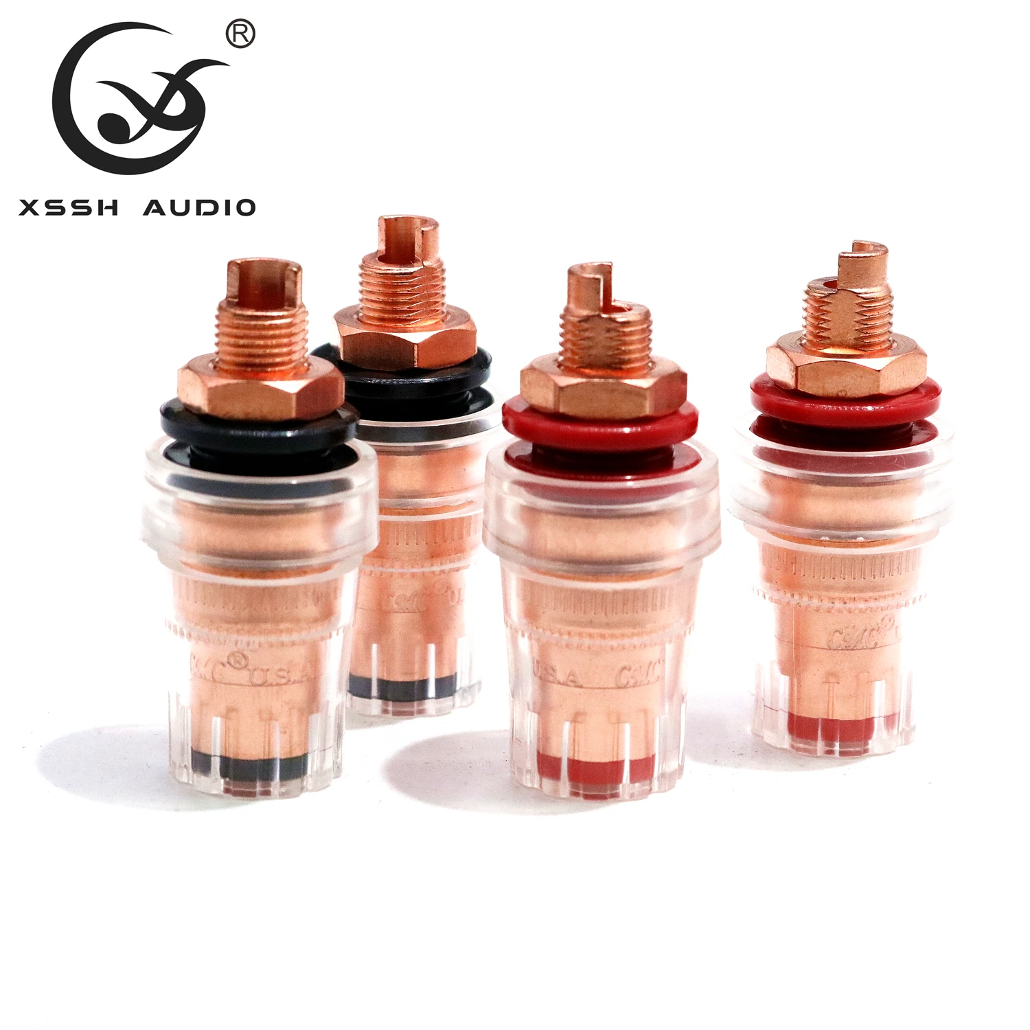 바인딩 포스트 XSSH OEM 오디오 구리 황동 앰프 스피커 터미널, 여성 짧은 버전, 바인딩 포스트 및 플레이트 소켓 포함