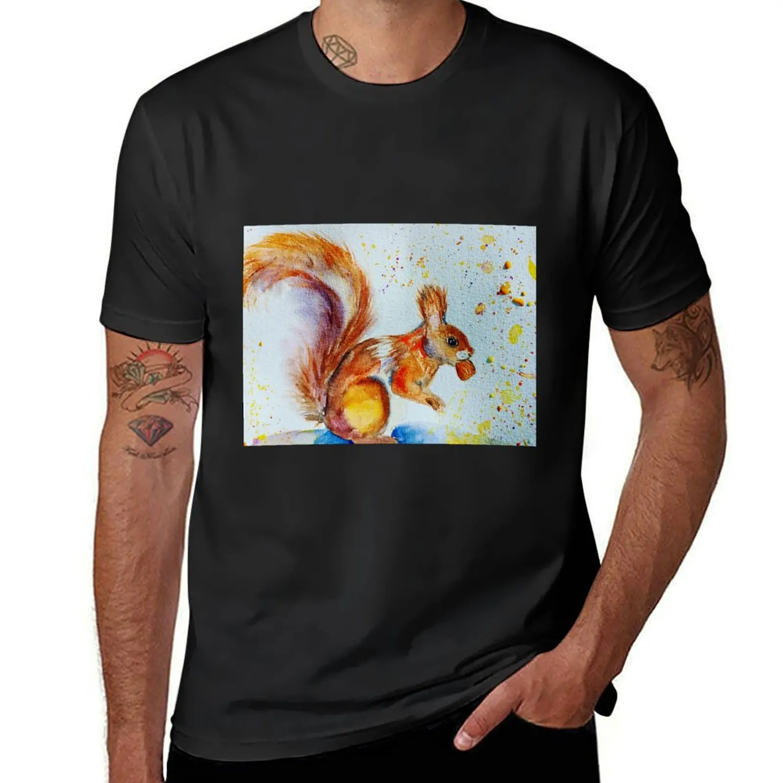 Eastern Red Squirrel T-Shirt shirts graphic tees heavyweights heavy weight t shirts for men