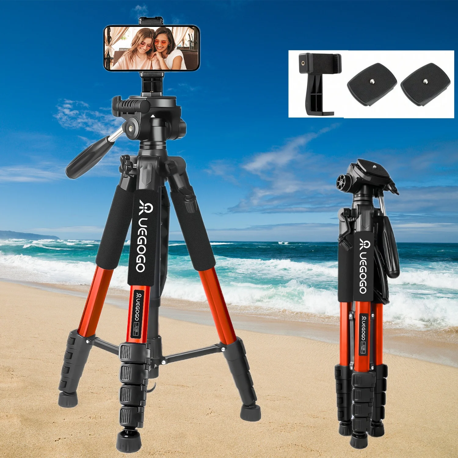 74' Professional-grade Camera Tripod - Robust Support for Digital SLRS, Mobile Phones and Projectors