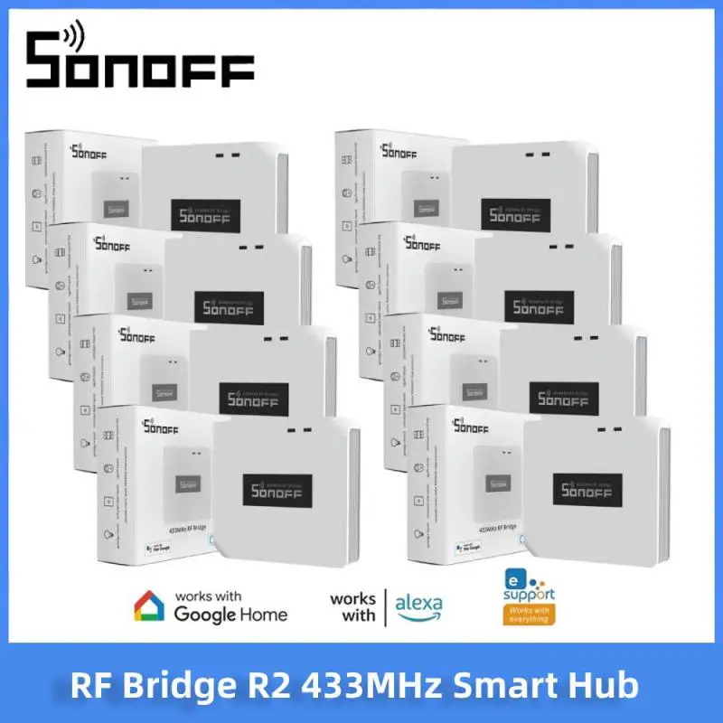 Sonoff RF Bridge R2 433 RF Converter to Wifi Smart Home Module Remote Control RF Gateway Bridge Hub Via eWelink Alexa Google