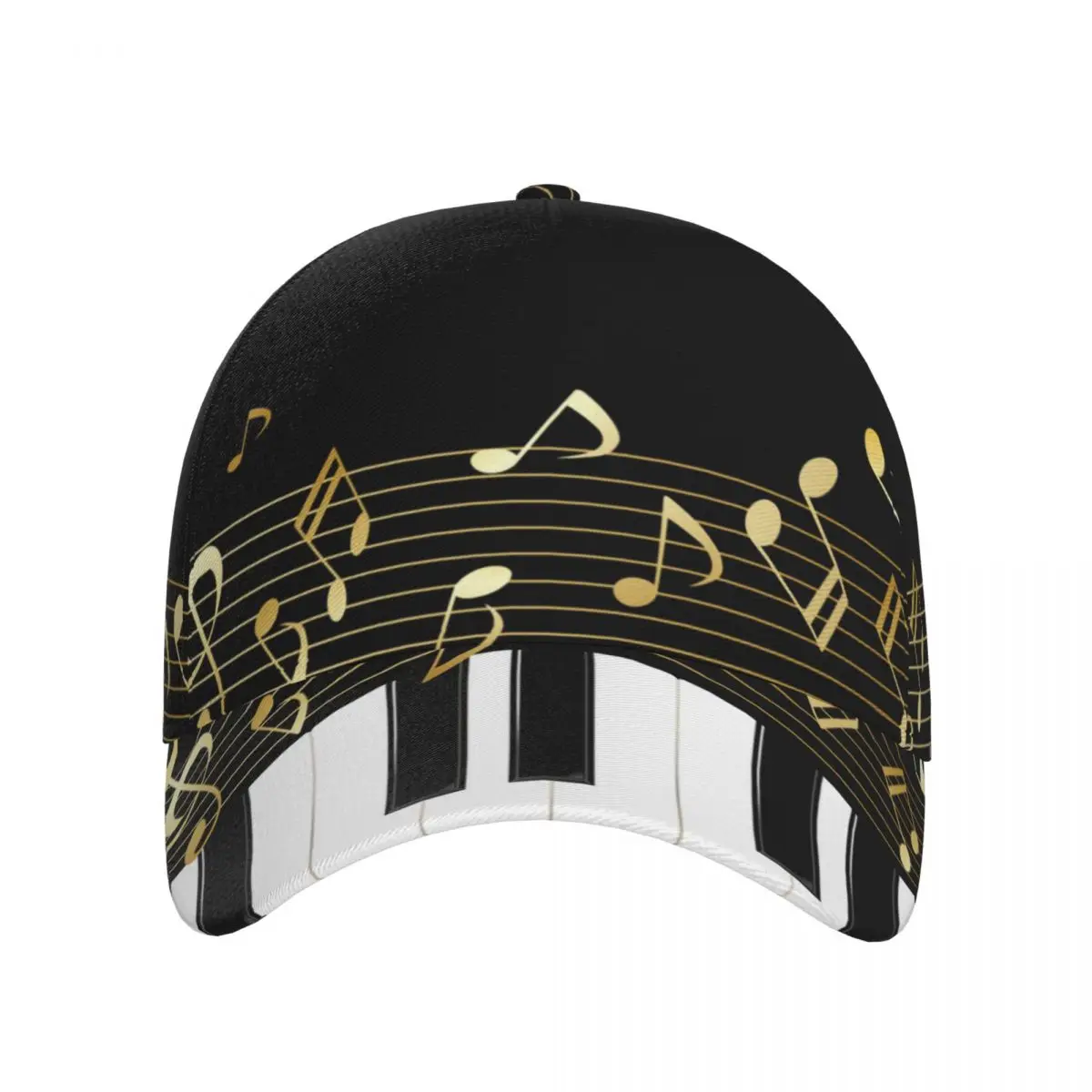 Piano Keyboard And Musical Notes Outdoor Sport Cap Baseball Hat Men Women Visor Street Hip Hop Caps