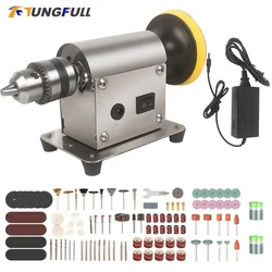 Multifunction Grinding Machine Jewelry Rock Mill Benchtop Polisher  Bench Lathe Polish Buffer Machine Polishing Machine Mini