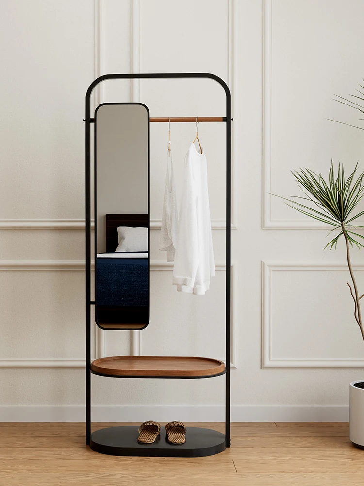 Multifuncional do chão ao teto Cabide, Modern Home Hanger, Entrada do quarto, Creative Coat Rack Espelho